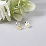 Daiiibabyyy  Mini Colorful Heart Ear Cartilage Piercing Lobe Stud Earring for Women Y2k Accessories Tragus Rook Helix Flat Ear Jewelry KAE312