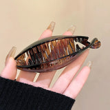 Daiiibabyyy Transparent Banana Clip Toothed Non-slip Hairpin Banana Clip Fashion Ponytail Headwear Hair Accessories