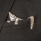 Daiiibabyyy  Exquisite Creative Crocodile Tiger Octopus Animal Brooches for Men Women Tradition Retro Gentleman Suit Coat Neckline Jewelry