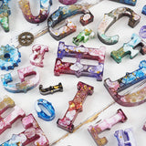 Daiiibabyyy DIY Crystal Epoxy Resin Mold Punk Letter Keychain Pendant Silicone Mold