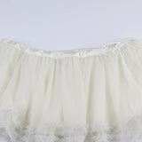 DAIIIBABYYY  -  Transparent Mesh Pleated Skirt y2k Aesthetic Lace-up Low Waist A-line Mini Skirts Fairycore Coquette Outfits Ladies Chic