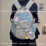 Daiiibabyyy  Detachable Ita Bag Dual-purpose All-match Elegant Fashion Early Antique Color Matching Check Shoulder Bags