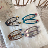 Daiiibabyyy  Women's Hair Clips Korean Style Fashionable Pearl BB Hair Clip Simple And Versatile Side Clip Crushed Hair Clip Hair Accessory