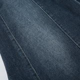 DAIIIBABYYY  -  Basic A-Line Denim Skirts With Belt Casual Slim Pockets High Waist Maxi Skirts Women 2025 Spring Autumn Streetwear Lady