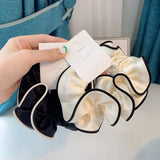 Daiiibabyyy Korean Style Satin Silk Double Cloth Satain Large Scrunchies Hair Accessories for Women High-end Elastic Bands for Girls