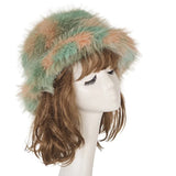 Daiiibabyyy  New autumn and winter plush imitation fox fur basin hat ski hat fisherman hat warm fur furry imitation fur women's hat