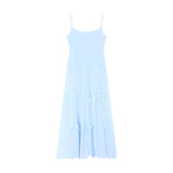 DAIIIBABYYY  -  French Sweet Girl Style Bow Sling Dress For Women Summer Design Sense One And More Wearing A-line Blue Short Strap Dresses
