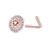 DAIIIBABYYY  -  1PC Stainless Steel Small Nose Rings Crystal Zircon Butterfly Flower Heart Nose Studs 20G Body Piercing Jewelry For Women Men