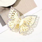 Daiiibabyyy  Large Double-layer Hollow Butterfly Grab Clip Diamond-encrusted Hairpin  Shark Clip  Disc Hair Clip  Fashion Headgear