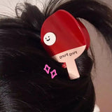 Daiiibabyyy  1pc Table tennis racket, shark clip, hair clip, sports hair accessory, headwear, hair clip, cute hair clip