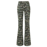 DAIIIBABYYY  -  Vintage Y2k Camo Flare Jeans for Women Distressed Bootcut Pants Bell Bottoms High Waist Trousers Harajuku Streetwear