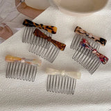 Daiiibabyyy  Teeth Acetic Acid Bow Hair Comb Barrettes Styling Tool Bowknot Hairpin Fixed Combs Korean Style Headwear Anti Slip Bangs Clip