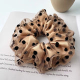 DAIIIBABYYY  -  Black and White Dot Hair Scrunchies for Girls and Women