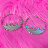 Daiiibabyyy  Bohemian Reflective Light Flame Earrings Fashion Aesthetic Punk Earrings for Women Egirl Accessories Goth Jewelry Korean Earring