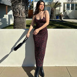Daiiibabyyy High Quality Women Clothing 2024 New Products Fashionable Elegant Printed Sexy Backless Slim Fitting Suspender Dresses Wholesale