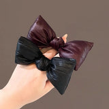DAIIIBABYYY  -  Temperament retro style fabric bow hair rope women's 2024 new high-end large intestine hair band hair rope