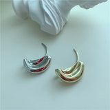 Daiiibabyyy  Punk Semicircular Cuff Earrings Clip On Earrings Women Mechanical Wrapped Ear Cuffs Ear Clip Earring Non Piercing Ear Jewelry