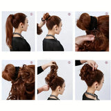 DAIIIBABYYY  -  Messy Bun Hair Piece Curly Wavy Hair Bun Scrunchies Extensions Long Ponytail Extensions Ponytail DIY Wrap Around Bun Hair