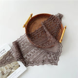 Daiiibabyyy Hollow Lace Triangle Scarf Head Wrap Scarf Office Lady Wrist Hair Tie Bandana Kerchief Women Girl Headscarf Headband Hair Band