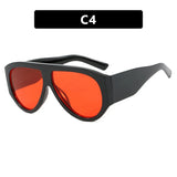 Daiiibabyyy  Retro Luxury Oversized Oval Sunglasses Women New Fashion Vintage Large Frame Sun Glasses Men Black Shadow Female