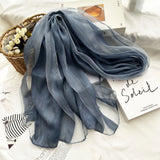 Daiiibabyyy  Spring And Summer 100% Silk Breathable Scarf Shawl Elegant Long Scarves Shawls Spring Fall Brand Accessories Head Scarf