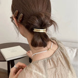Daiiibabyyy Korean Hot U-shaped Metal Ponytail Hair Loop Tie Hair Bands Ropes Headband Elastic Hairband Loop Women Hair Accessories