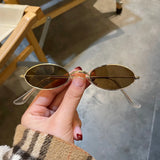 DAIIIBABYYY  -  New Unisex Retro Small Frame Oval Sunglasses Fashion Design Sun Glasses Summer Vintage Shades Eyeglasses Women's fashion glasses