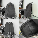 Daiiibabyyy Fashion Solid Color Man Canvas Backpacks Simple College Students backpack Teenage Girls High Quality Schoolbag Travel Laptop Bag