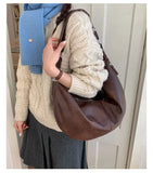 Daiiibabyyy  Trendy Pu Leather Women Hobo Bag 2026 Y2k Aesthetic Simple All Match Crossbody Bags Vintage Streetwear Casual Shoulder Handbags