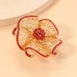 Daiiibabyyy Luxury Big Flower Zircon Rings Women Indian Jewelry Classic Hollow Gold Color Adjustable Ring Female Gifts Dropshipping