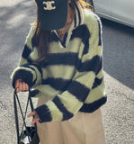 Daiiibabyyy  Retro Stylish Women's Knitted Sweater Loose Fit Overhead Neck Design Cashmere Autumn Winter Fashion Lazy Style Versatile Sweater