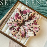 DAIIIBABYYY  -  French Fashion Floral Lace Velet Hair Scrunchies for Girls and Women Handmade Hair Loop