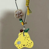 Daiiibabyyy  Cute cartoon fruit rope hand woven necklace for girls' birthday gift adjustable