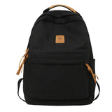 Daiiibabyyy  Fashion Nylon Casual Backpack Solid Color Wear-resistant Students Schoolbag Large Capacity Zipper Travel Rucksack