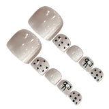 Daiiibabyyy  10pcs Korean Style Simple False Toenails Black Bowknots Wave Point Pattern Press On Toe Nails Glossy Cat's Eye Fake Toenails