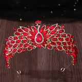 Daiiibabyyy  Luxury Peacock Crystal Rhinestone Tiaras Party Pageant Wedding Crowns Headbands Costume Hair Dress Jewelry Accessories