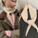 Daiiibabyyy  Sophie Scarf Niche Design 100% Wool Scarf Female Atmosphere Versatile Scarf Lazy  French Neck Scarf Tide Streetwear Scarves