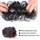 Daiiibabyyy  100% Human Hair Bun  Extensions Human Hair Messy Bun Hair Pieces Wavy Curly Human Hair Chignon Tousles Updo For Women Girls