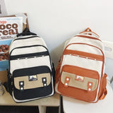 Daiiibabyyy  New Korean Style Travel Backpack Large Capacity Multi-pockets Student School Bag Waterproof Laptop Backpack Daily Use