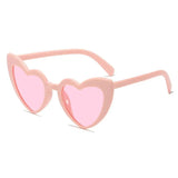 Daiiibabyyy  New Love Women's Sunglasses Fashion Trend Big Face Look Thin Girl Cute Design Sense Peach Heart Sunglasses
