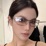 Daiiibabyyy  New Vintage Sunglasses Women Men Fashion Y2K Brand Designer Black Gradient Sun Glasses Steampunk Glasses Shades Glasses Eyewear