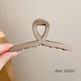 DAIIIBABYYY  -  Steel Fun Women Elegant Coffee Beige Flower Geometric Hair Claw Lady Temperament Solid Hair Clip Hairpin Fashion Hair Accessory