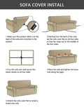 DAIIIBABYYY  -  1pc Jacquard Waterproof Sofa Slipcover Non-slip Stretch Sofa Cover Skirt Couch Cover for Bedroom Office Living Room Home Decor