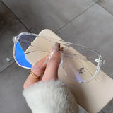 DAIIIBABYYY  -  Retro Fashion Anti-blue Light Glasses Men Women Transparent Computer Glasses Frame Eyeglass Frame Flat Glasses Square Eyeglasse