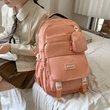 Daiiibabyyy  New Portable Backpack Large Capacity with Wallet School Bag Lightweight Casual Shoulder Bag