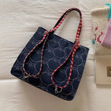 Daiiibabyyy  Contrast Plaid Bags for Woman Underarm Shoulder Bag Apple Pattern Bolsos mujer Tote Sac Femme Commuter Bolsas Youth Bolsa