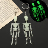 Daiiibabyyy  1pcs Creative Skull Shaking Skeleton Luminous Keychain Men and Women Key Ring Pendant Halloween Fashion Jewelry Gifts
