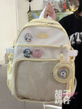 Daiiibabyyy  Japanese Cute Girl Student Schoolbags Women's Two-dimensional Small Appetite Transparent Ita Backpacks Large-capacity Backpack