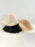 Daiiibabyyy Korean Ins Spring Summer New Sweet Cute Hollow Bow Knitted Sun Bucket Hat Female Sunshade Fisherman Hat