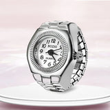 DAIIIBABYYY  -  Kids Cute Cartoon Number Watch Finger Rings Mini Clock Watches Elastic Strap Ring Women Men Funny anillos Jewelry Gift